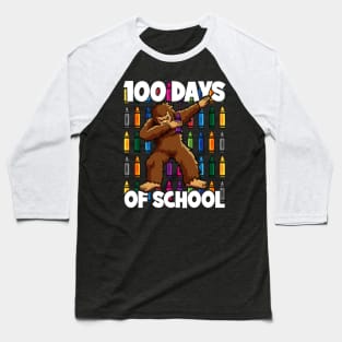 100th Day of School Teacher Dabbing Bigfoot Baseball T-Shirt